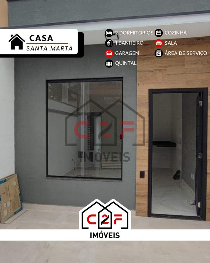 Casa, 2 quartos, 52 m² - Foto 1
